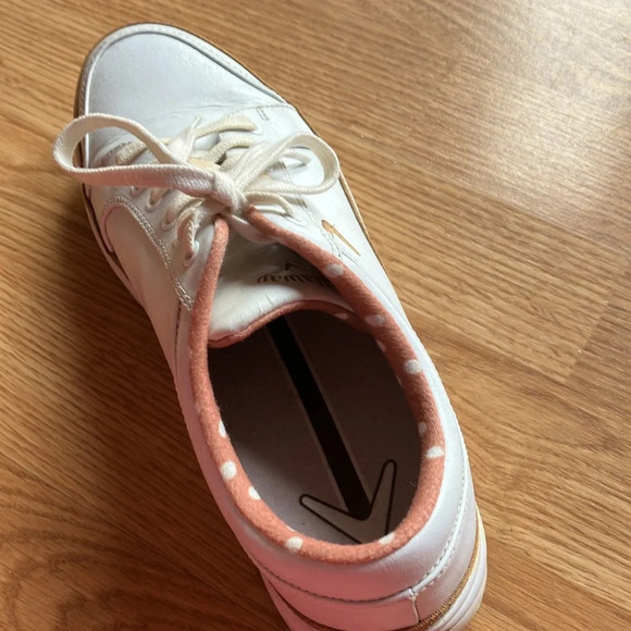 Callaway Women’s Katy Golf Shoes. White/Carmel. Size 7 1/2. Preowned - Picture 6 of 9